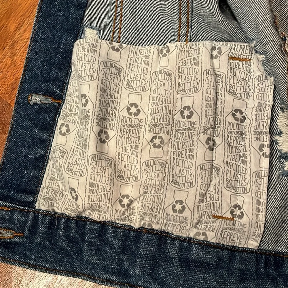 New Wild Fable distressed denim vest - Picture 16 of 16